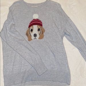LOFT puppy sweater / Christmas sweater / M